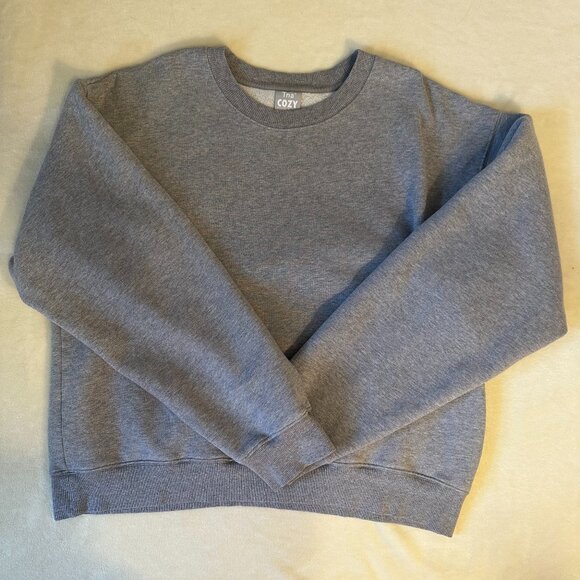 Aritzia TNA Cozy Fleece Perfect Crew Sweatshirt XL (OLD LOGO) - Picture 1 of 7